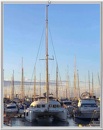 Silver Frame Sail Boats