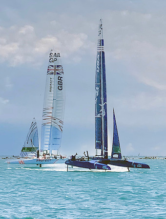 GBR and USA Sail Grand Prix